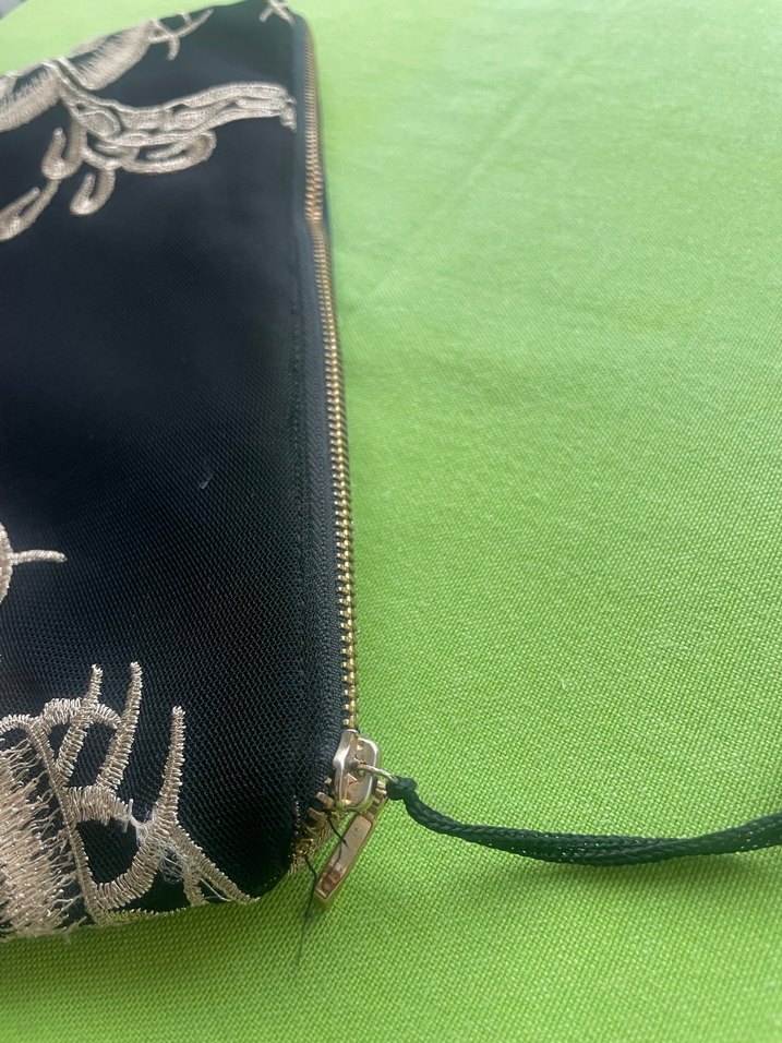 Nakışlı Fermuarlı Bohem Kadın Portföy Çanta - Görsel 5