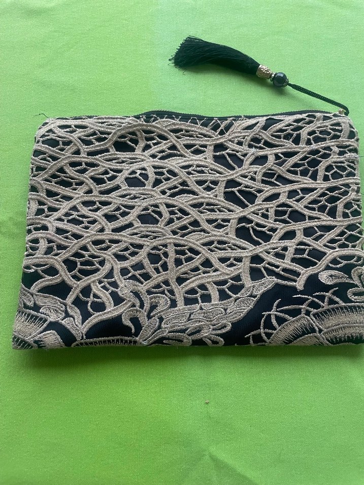 Nakışlı Fermuarlı Bohem Kadın Portföy Çanta - Görsel 3