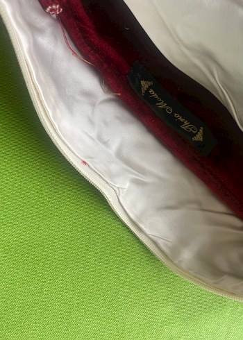 Nakışlı Bordo Bohem Kadın Portföy Çanta - Görsel 2