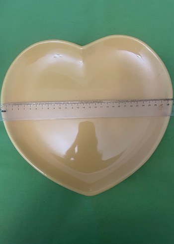 sarı  Kalp Şeklinde Tabak - Görsel 2