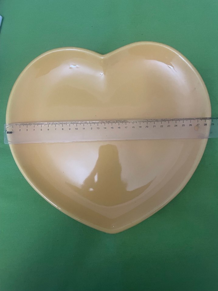 sarı  Kalp Şeklinde Tabak - Görsel 2