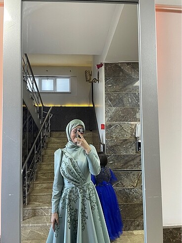 Diğer Su yeşili tesettür elbise