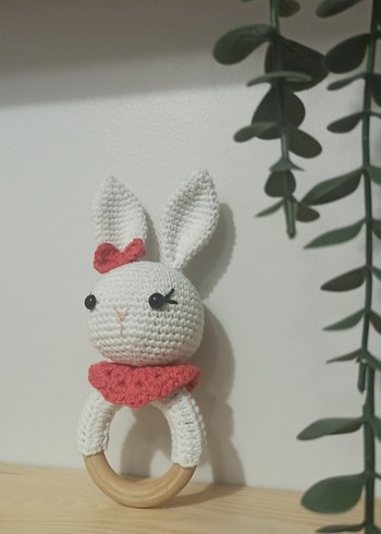 BabyJem Amigurumi Tavşan Diş Kaşıyıcı ve Çıngırak