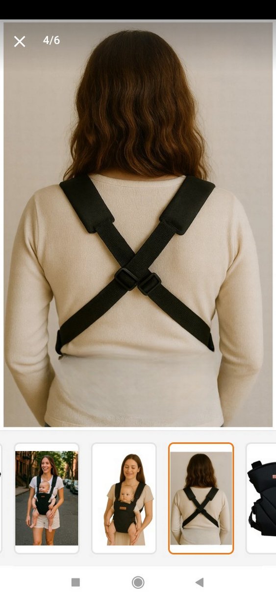 Siyah Bebek Taşıyıcı kanguru - Görsel 2