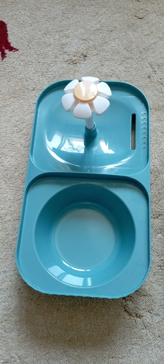 Pastel Mavi Kedi Mama ve Su Kabı kiwi marka - Görsel 2