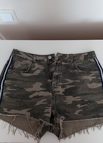 Denim&Co Askeri desen kot sort