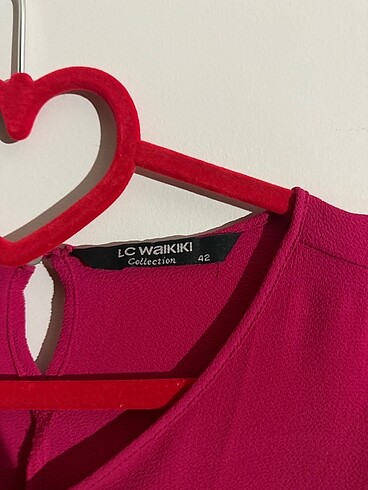 LC Waikiki Pembe uzun elbise