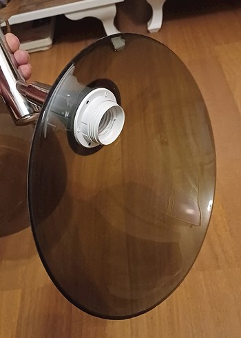 Bej ve Koyu Renkli Metal Lambader - Görsel 6