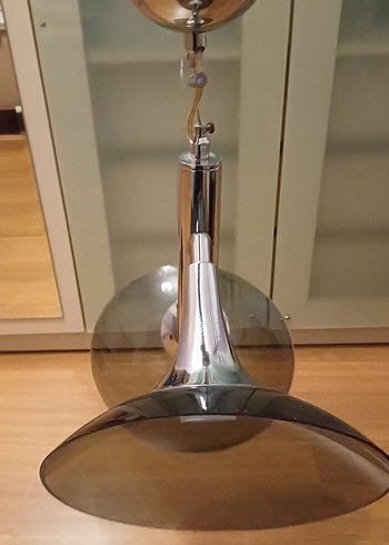 Bej ve Koyu Renkli Metal Lambader - Görsel 4