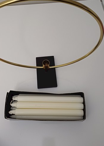 Altın Renkli Yuvarlak Şamdan - Görsel 6