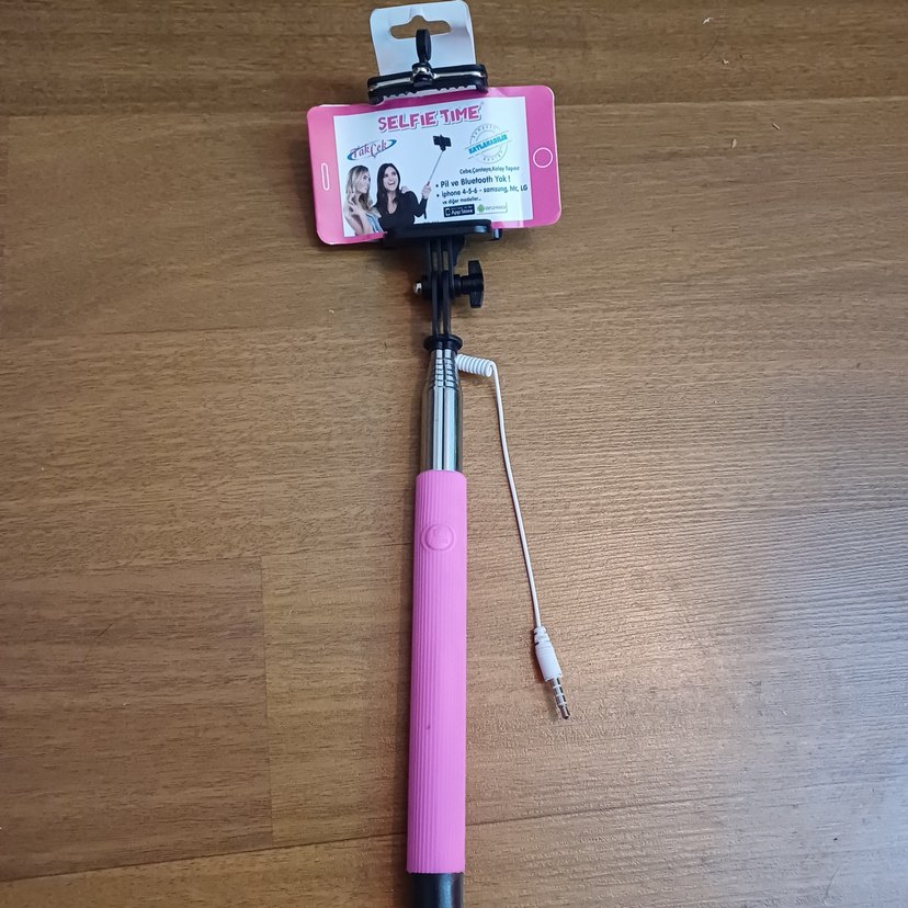 Pembe Selfie Çubuğu ve Tripod - Görsel 3