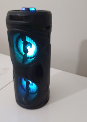 Siyah Bluetooth Hoparlör RGB Işıklı - Görsel 6