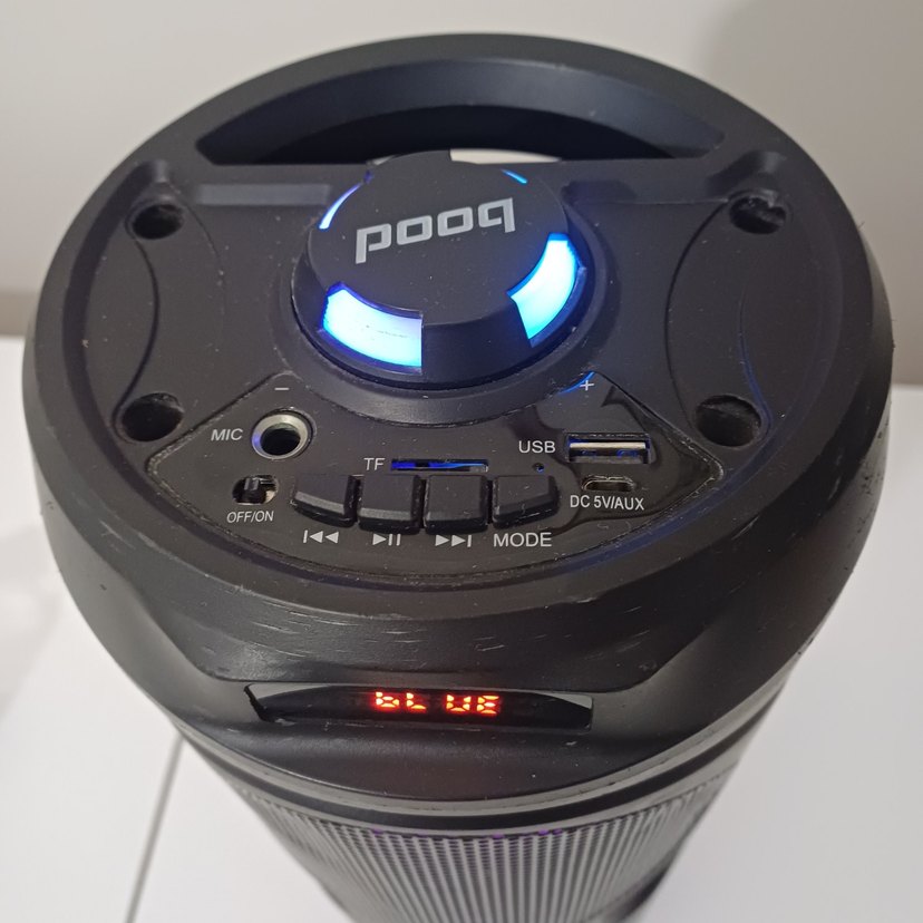 Siyah Bluetooth Hoparlör RGB Işıklı - Görsel 2