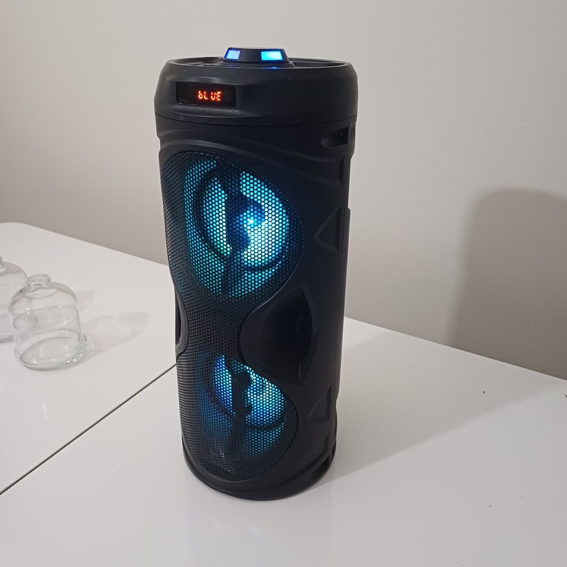 Siyah Bluetooth Hoparlör RGB Işıklı - Görsel 3