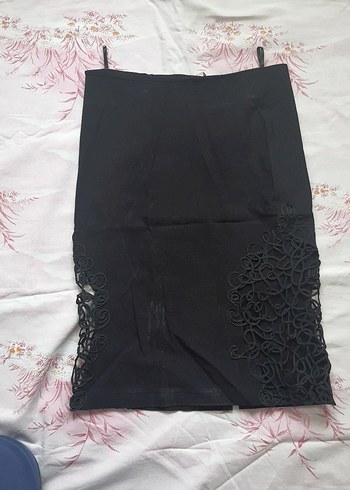 Nakışlı Siyah Büstiyer etek takım - Görsel 2