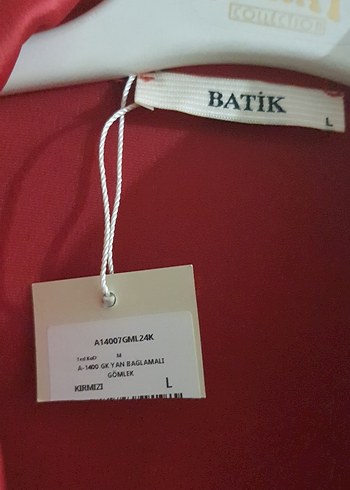 Batik Bordo Saten Yan Bağlamalı Kadın Gömlek