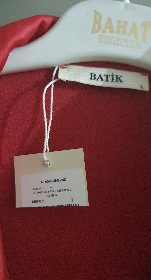 Bordo Saten Yan Bağlamalı Kadın Gömlek - Görsel 2