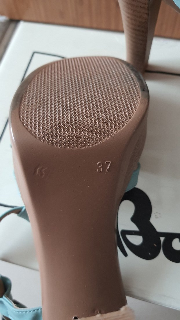 Turkuaz Bantlı Platform Topuklu Kadın Ayakkabı - Görsel 3