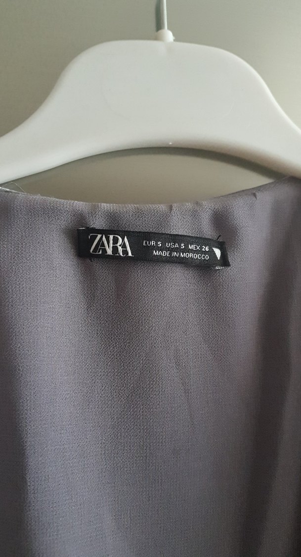 Gri ZARA Midi Elbise - Görsel 2