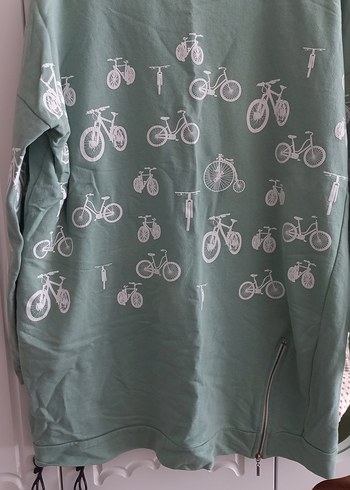 Gri Üzerinde Pembe Bisiklet Desenli Üç Tekerlekli - Görsel 5