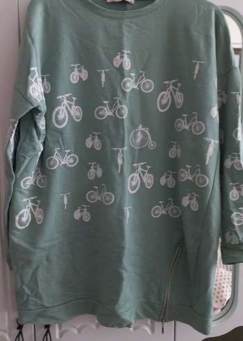 Gri Üzerinde Pembe Bisiklet Desenli Üç Tekerlekli - Görsel 6