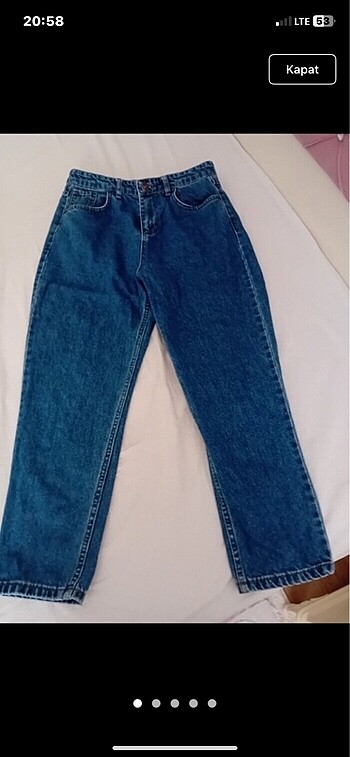 Mom jean kot pantalon