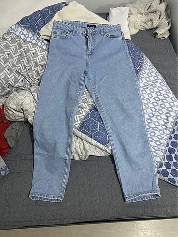 Açık mavi mom jean