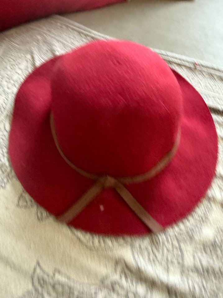 Bordo Yün Kadın Bohem Şapka - Görsel 2