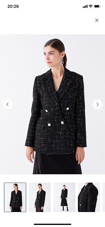 Ekose tüvit blazer ceket