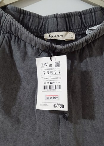 Gri Keten Kadın Pantolon, Kemerli, Rahat Kesim - Görsel 2