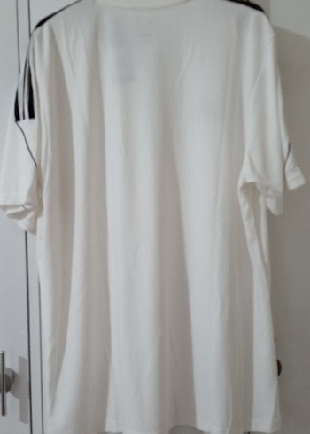 Adidas Beyaz V Yaka Spor Tişört - Görsel 3