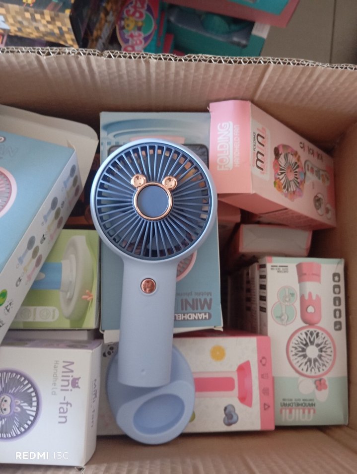 Bej Mini Masaüstü ve Taşınabilir Vantilatör - Görsel 4