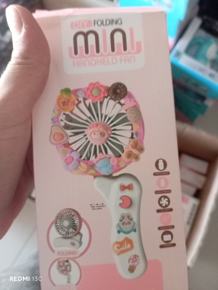 Bej Mini Masaüstü ve Taşınabilir Vantilatör - Görsel 5