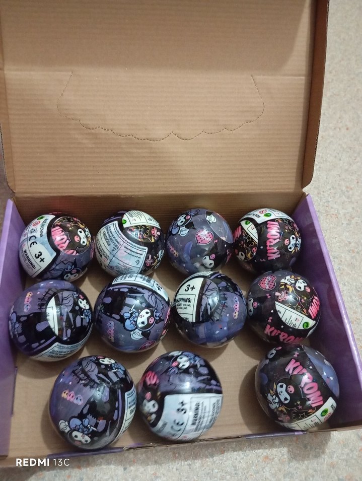 Pastel Mor Kuromi Figür top - Görsel 2