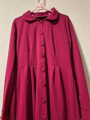 Diğer Bebe yaka pembe renk uzun ferace/tunik