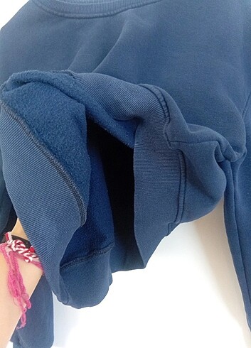 Atmosphere Koyu Lacivert Crop Sweatshirt