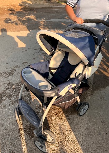 Lacivert beyaz Bebek Arabası - Görsel 7