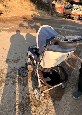 Lacivert beyaz Bebek Arabası - Görsel 5