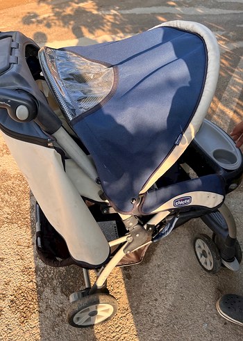 Lacivert beyaz Bebek Arabası - Görsel 6