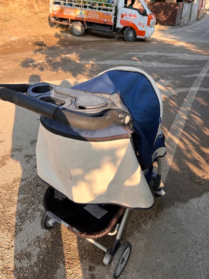 Lacivert beyaz Bebek Arabası - Görsel 4