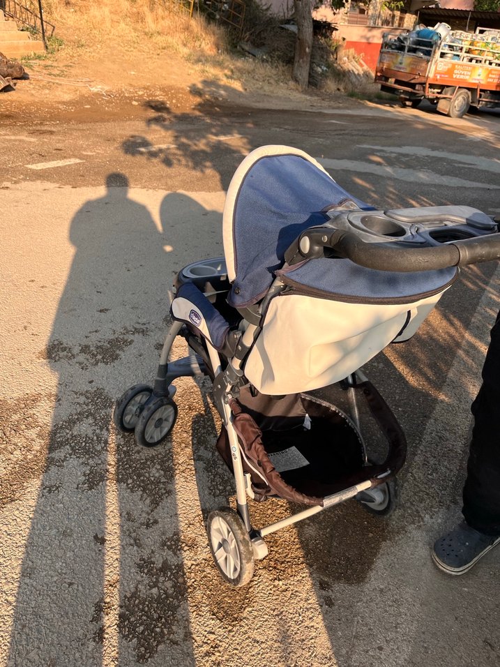 Lacivert beyaz Bebek Arabası - Görsel 5