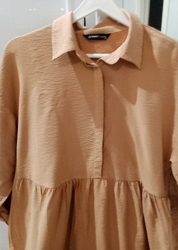 LC Waikiki Bej Uzun Keten Elbise, Salaş Kesim