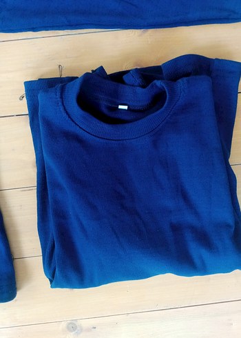 Çocuklar için Koyu Mavi Düz İçlik ikili fiyat - Görsel 3