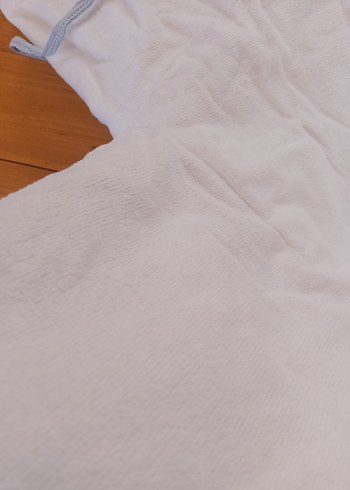 Beyaz Baskılı Erkek Çocuk Bornozu - Görsel 4