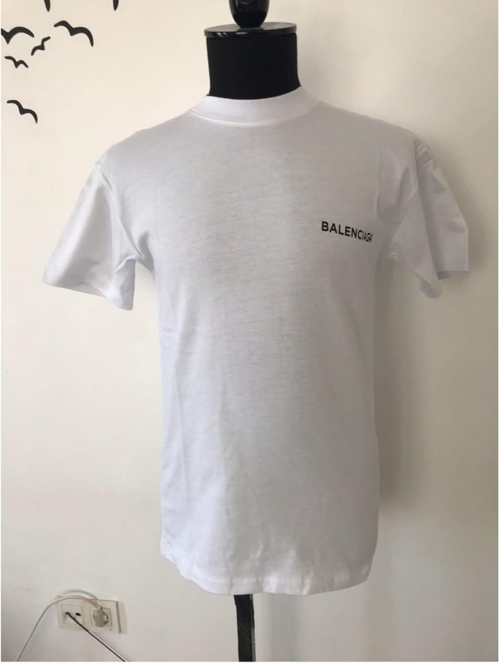 Balenciaga Beyaz Minimal Tişört — görsel 4/5