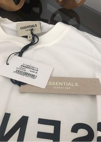 Fear Of God Essentials Beyaz Bisiklet Yaka Sweatshirt