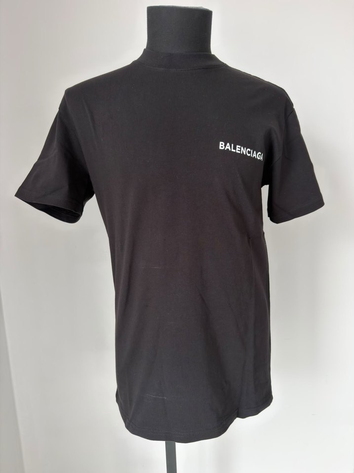 Balenciaga Siyah Bisiklet Yaka Tişört — görsel 2/5