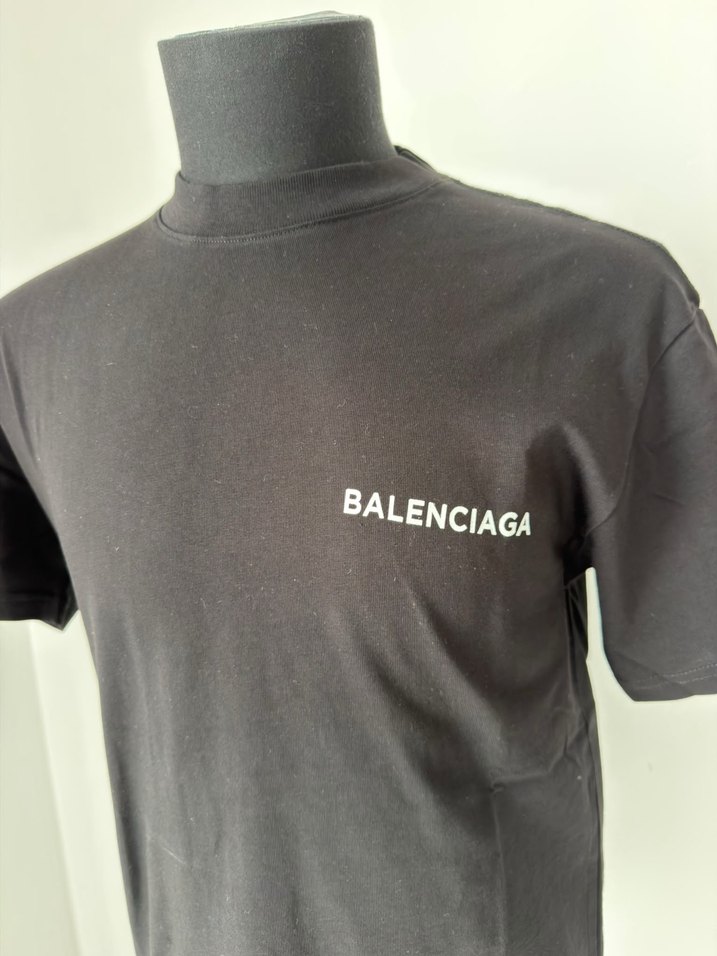 Balenciaga Siyah Bisiklet Yaka Tişört — görsel 4/5