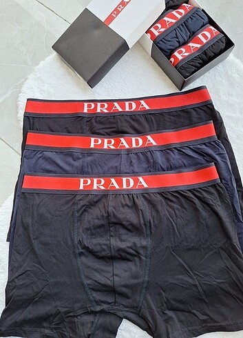 xl Beden Prada 3lü boxer