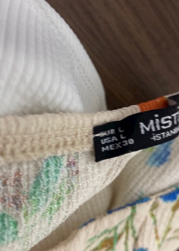 l Beden Çiçek Desenli Mini Straplez Büstiyer